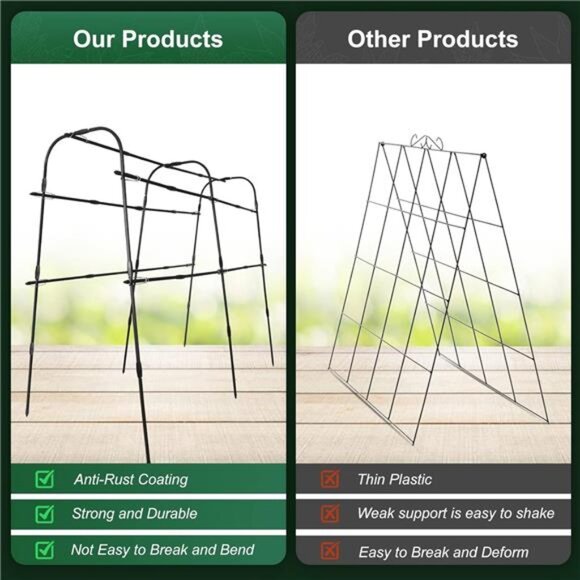 Garden Arch Trellis for Climbing Plants 0utdoor,63 X 55 in A-Frame Tall Cucumber - Picture 2 of 14
